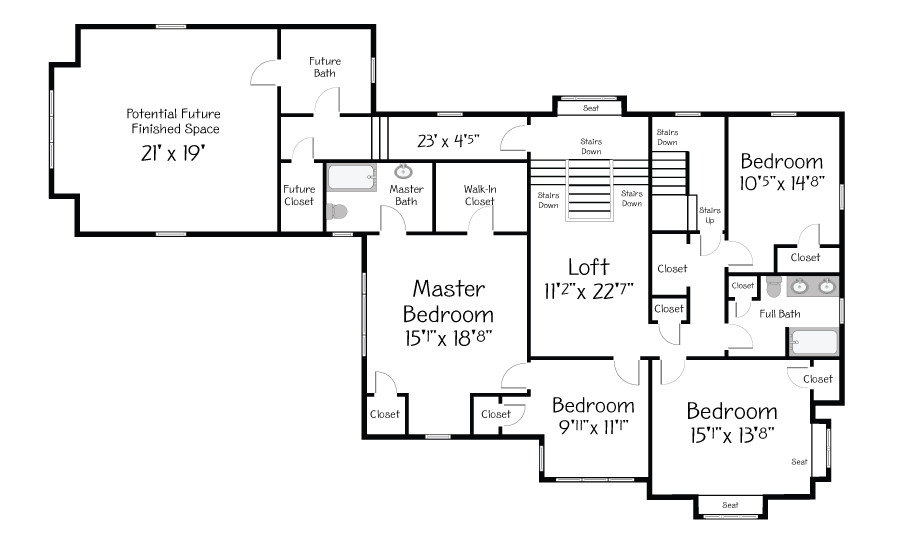 Plan View of the Upper Floor