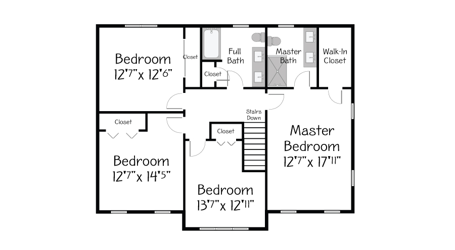 Plan View of the Upper Floor